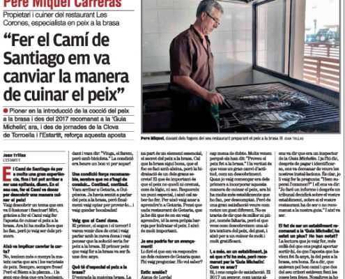L'entrevista a Pere Miquel Carreras, propietari del restaurant Les Corones, especialitzat en peix a la brasa.