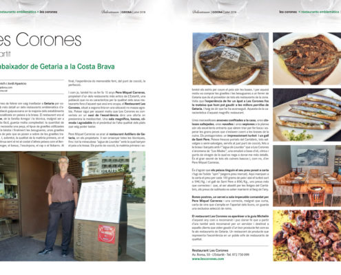 Reportatge de Gidona sobre el peix a la brasa del Restaurant Les Corones