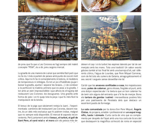 Restaurant Les Corones especialitzat en peix a la brasa a l'Estartit, pioner a la Costa Brava.