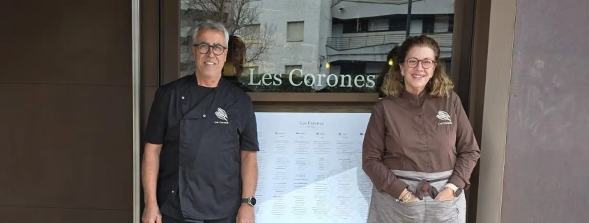 Pere Miquel Carreras i Ma Àngels Clotas, el dia que obrim la temporada 2025 al Restaurant Les Corones, a l'Estartit, Costa Brava.