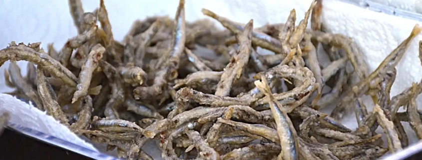 Sonsos a l'andalusa, preparats per formar part del Menú de Les Corones preparat especialment per les Jornades Gastronómiques del Sonso que se celebre na l'Estartit del 15 de maig al 15 de juny.